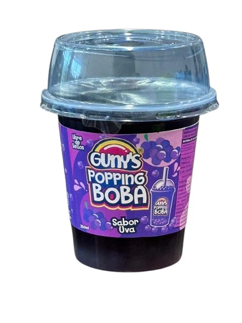 Bebida Popping Boba Uva Morada Gunys ( 3 x 350 ML )