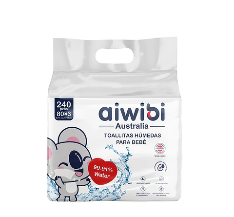 Toallitas Húmedas Aiwibi Agua ( 3 x 80 UD )