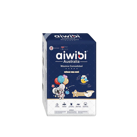 Pañal Aiwibi Máxima Comodidad M ( 54 Pañales )