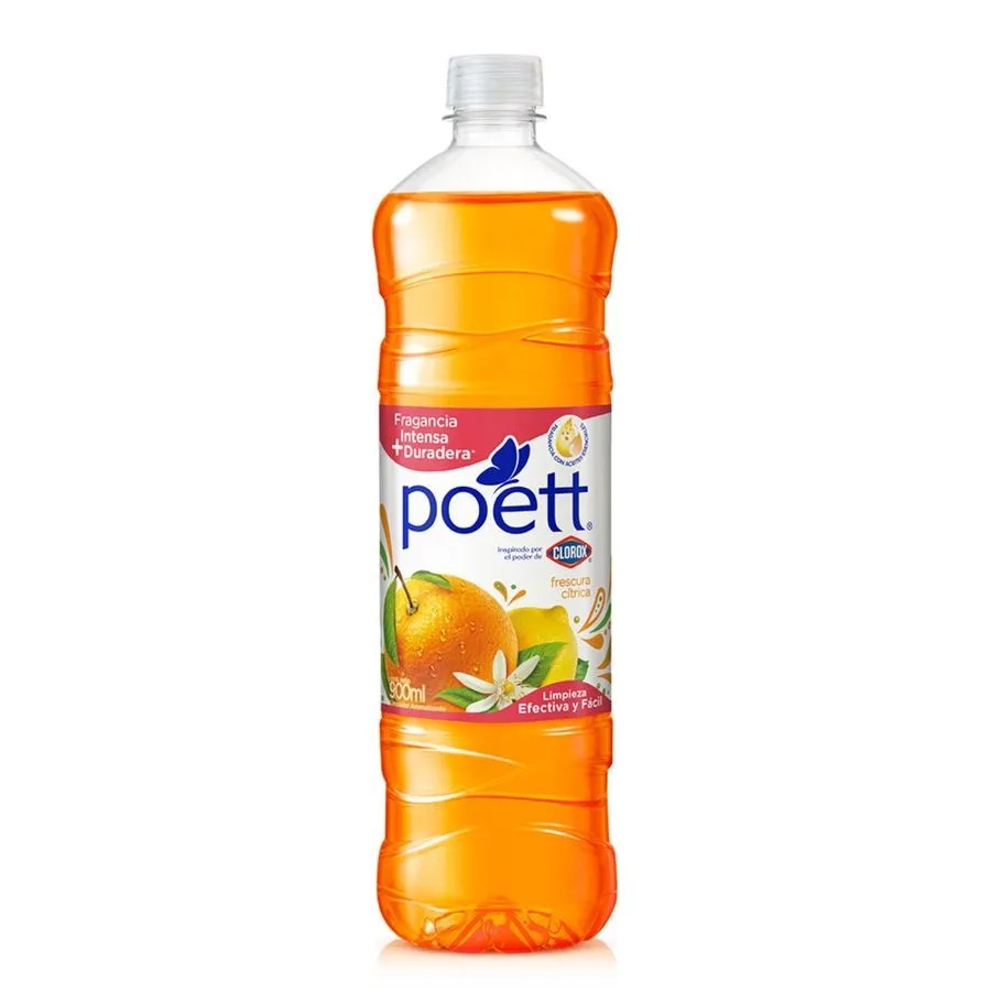 Limpiador Desinfectante Poett Frescura Cítrica ( 3 x 900 ML ) 1