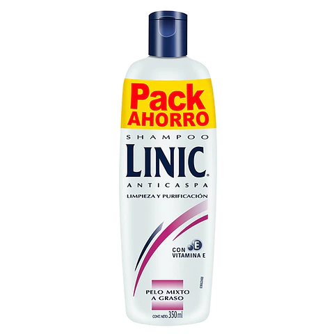 Shampoo Anticaspa Linic Cabello Graso ( 2 x 350 ML )