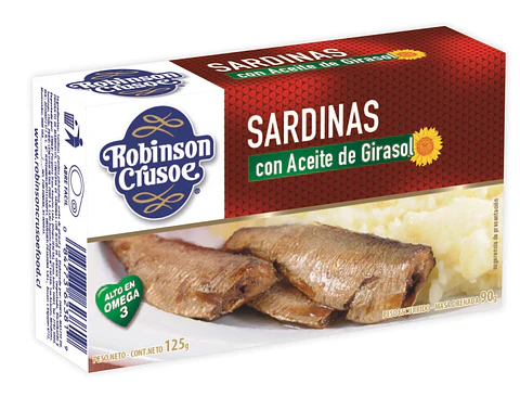 Sardinas Robinson Crusoe Aceite ( 5 x 125 G )