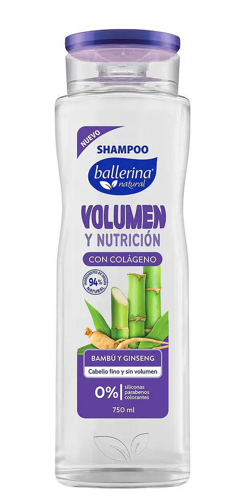 Shampoo Ballerina Volumen Botella ( 2 x 750 ML )