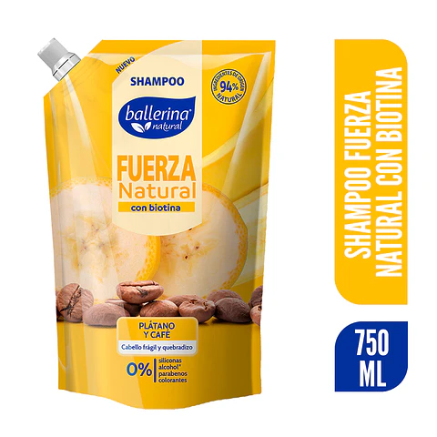 Shampoo Ballerina Doypack Fuerza ( 2 x 750 ML )
