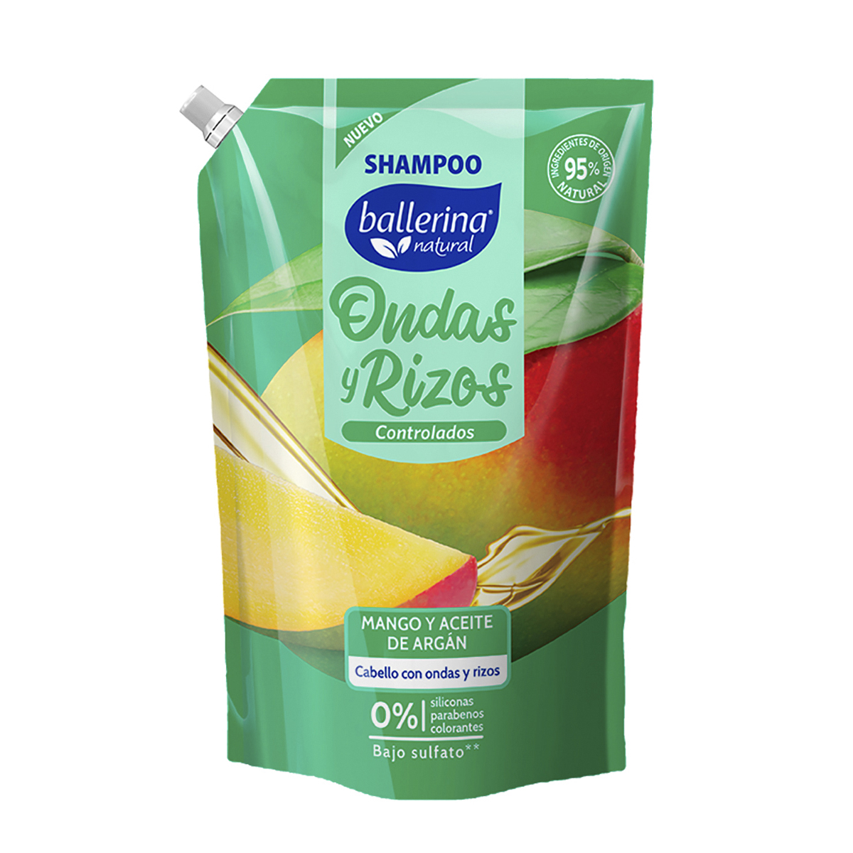 Shampoo Ballerina Doypack Onda y Rizos ( 2 x 750 ML ) 1