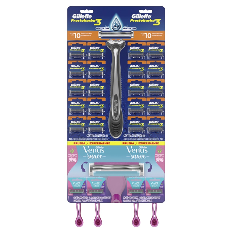Máquinas Afeitar Gillette Prestobarba 3 (20 unidades) + Venus (4 unidades) 1