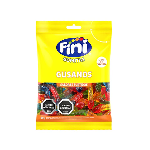 Gomitas Fini Gusanos Dulces ( 4 x 80 G )