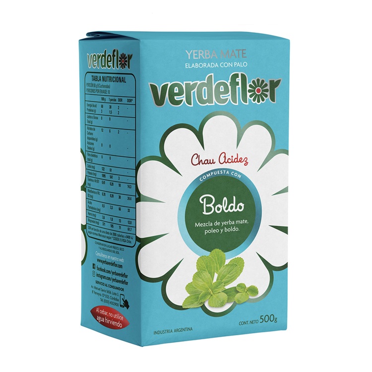 Yerba Mate Verdeflor Boldo ( 3 x 500 G ) 1