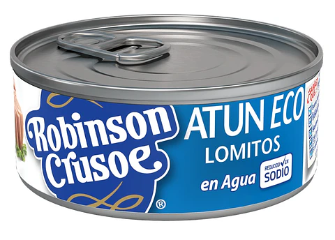 Atún Lomitos Reducido en Sodio Robinson Crusoe Agua ( 3 x 140 G )