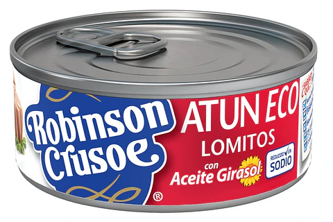 Atún Lomitos Reducido en Sodio Robinson Crusoe Aceite ( 3 x 140 G )