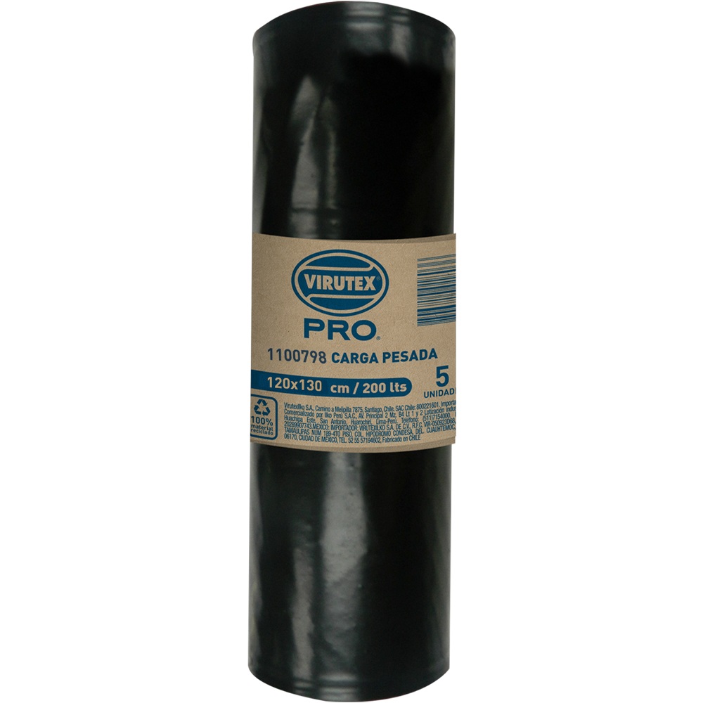 Bolsas de Basura Virutex 120 x 130 CM ( 1 Rollo ) 1