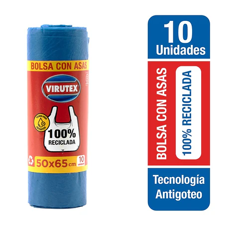 Bolsas de Basura con Asas Virutex 50 x 65 CM ( 1 Rollo )