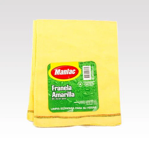 Paño Franela Amarilla Manlac ( 5 x 1 UD )