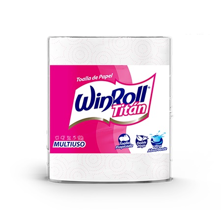 Toalla de Papel Multiuso 2 Hojas Winroll Titán ( 6 x 1 Rollo ) 1