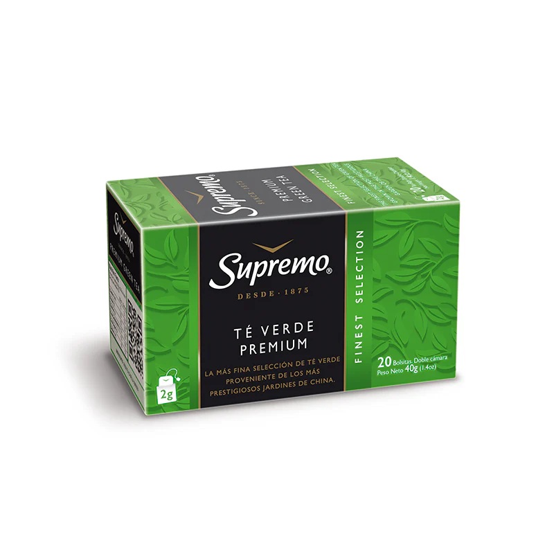 Té Supremo Premium Verde ( 4 x 20 Bolsitas ) 1