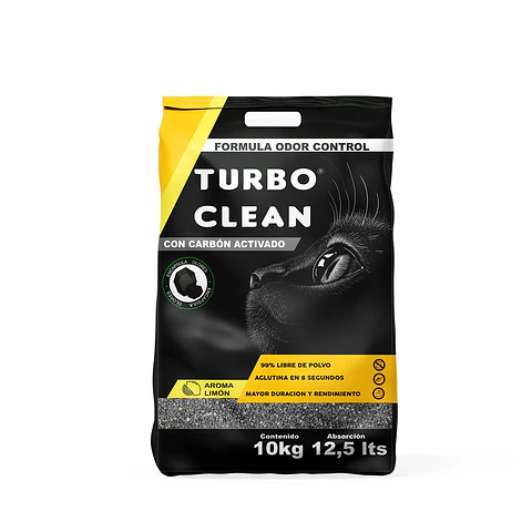 Arena Sanitaria para Gatos Turbo Clean Aglutinante Limón ( 10 KG )