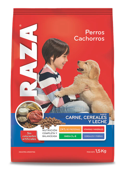 Alimento Perro Cachorro Carne Raza ( 3 x 1.5 KG )