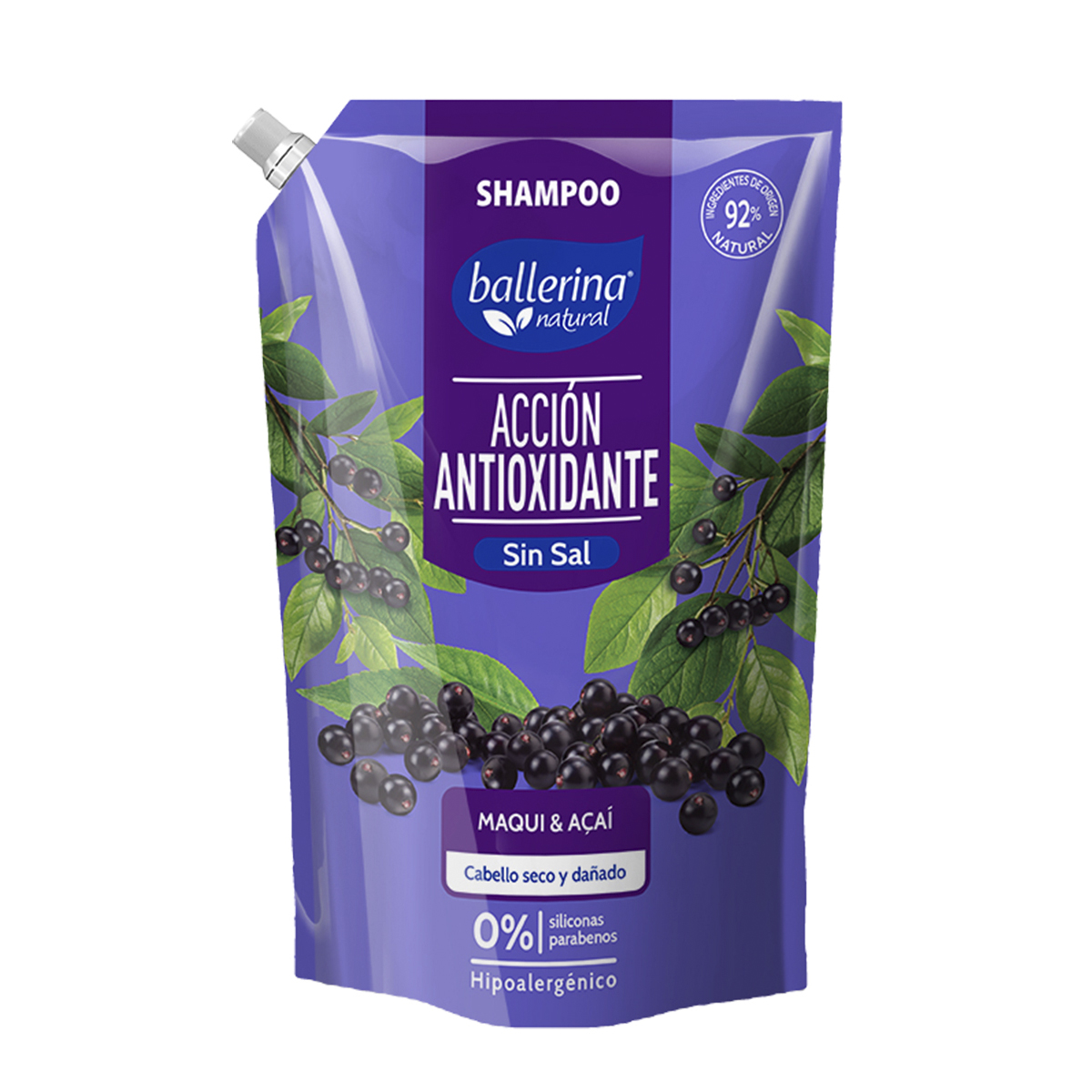 Shampoo Ballerina Doypack Maqui y Acai ( 2 x 750 ML ) 1