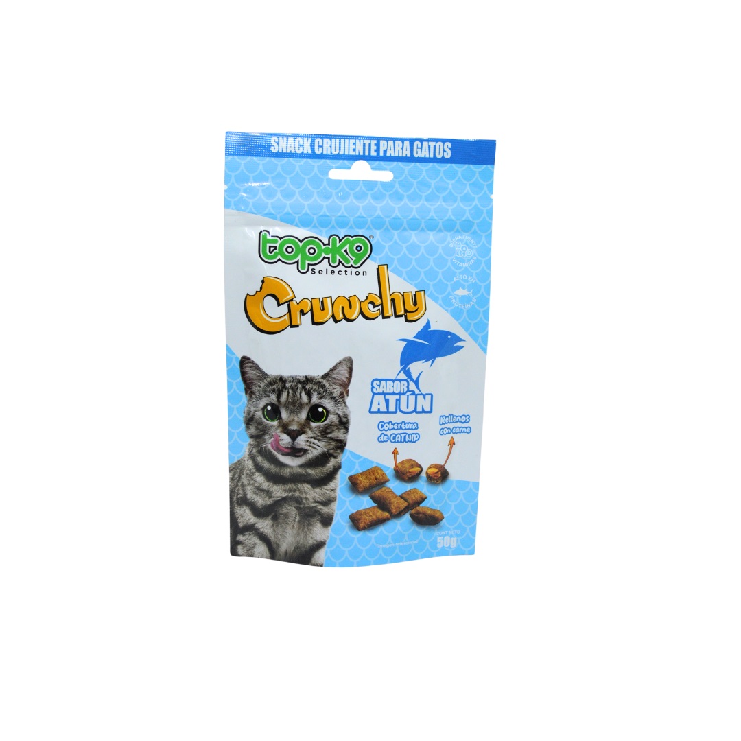 Snack Crunchy para Gatos Topk9 Atún ( 5 x 50 G ) 1