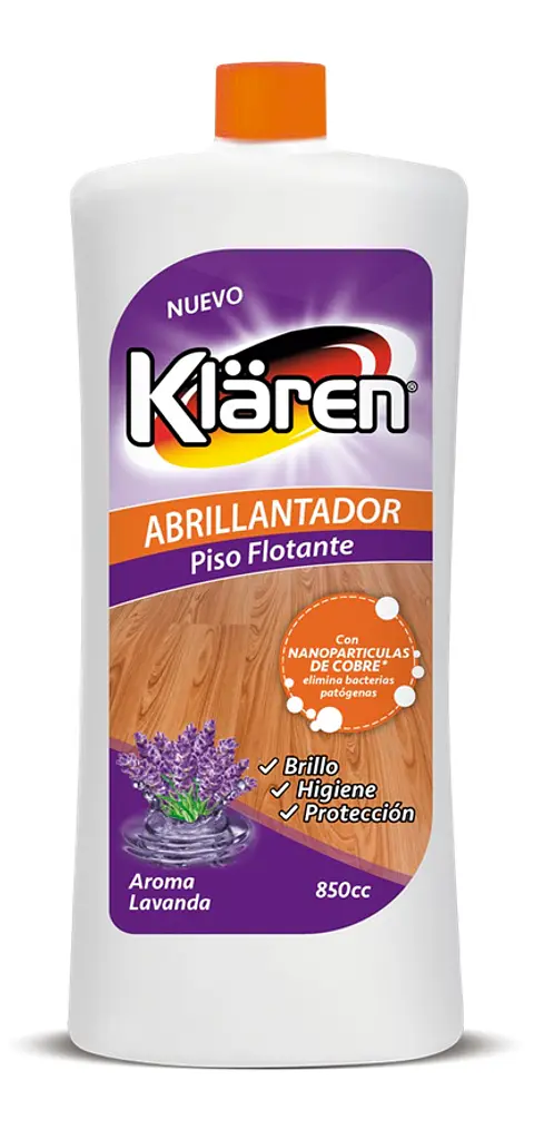 Abrillantador Piso Flotante Lavanda Klaren ( 2 x 850 ML )
