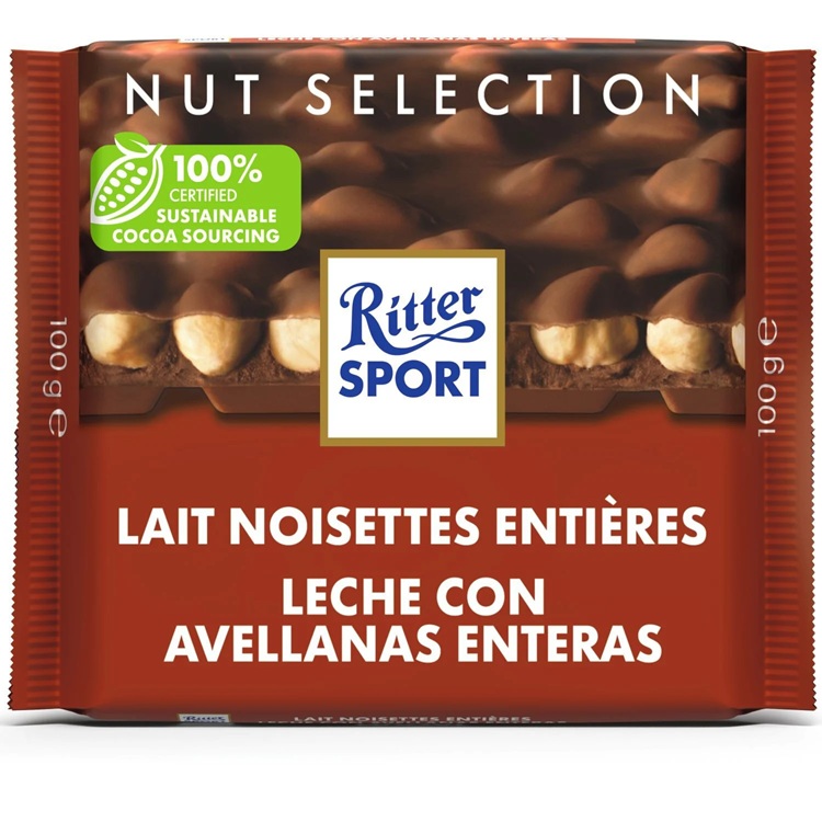 Chocolates Ritter Sport Leche con Avellanas ( 2 x 100 G ) 1
