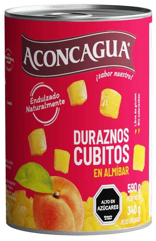 Duraznos Aconcagua Cubitos ( 3 x 590 G ) 1