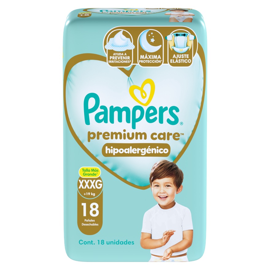 Pañal Pampers Premium Care XXXG ( 18 Pañales ) 1