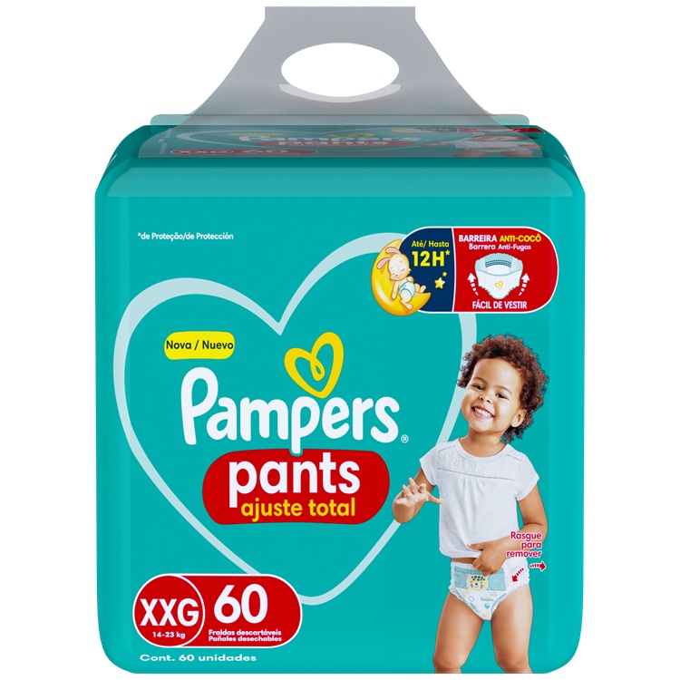 Pañal Pampers Confort Sec Ajuste Total Pants XXG ( 60 Pañales ) 1