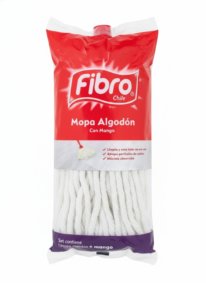 Mopa de Algodón con Mango Fibro ( 2 UD ) 1