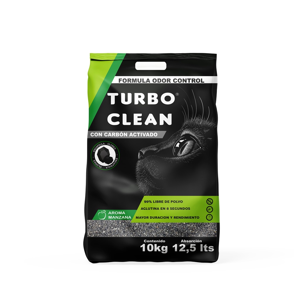 Arena Sanitaria para Gatos Turbo Clean Aglutinante Manzana ( 10 KG ) 1