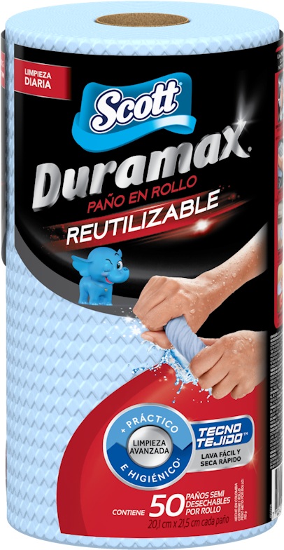 Toalla de Cocina Reutilizable Scott Duramax Azul ( 12 x 1 Rollo ) 1