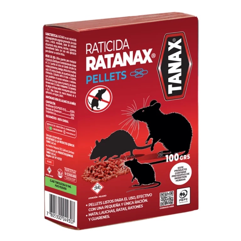 Raticida Pellet Ratanax ( 3 x 100 G ) 1
