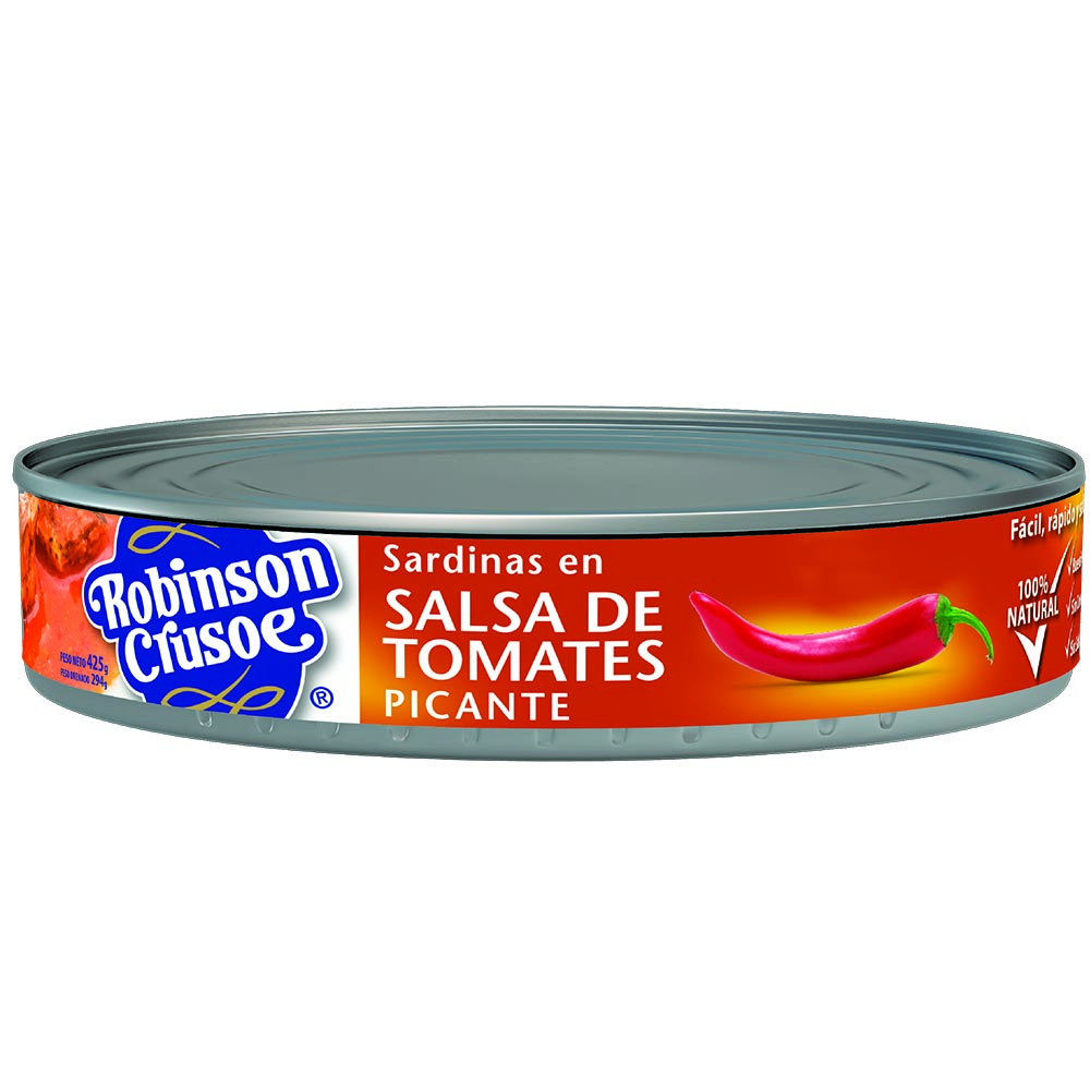 Sardinas con Tomate Picante Robinson Crusoe ( 3 x 425 G ) 1