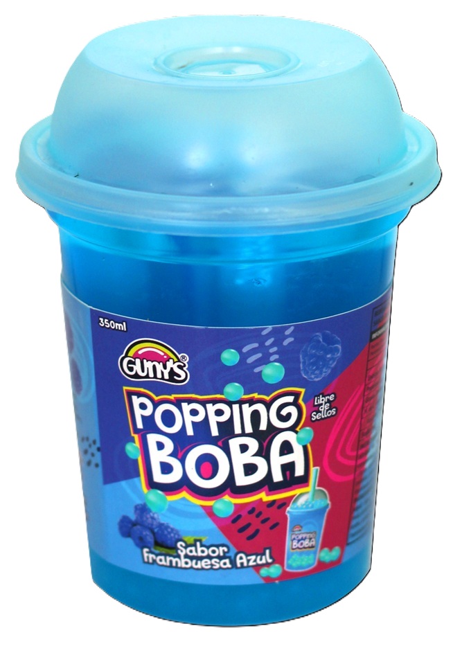 Bebida Popping Boba Frambuesa Gunys ( 3 x 350 ML ) 1