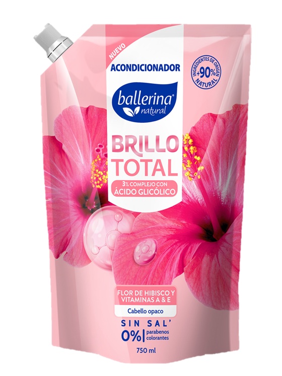 Acondicionador Ballerina Brillo Total Doypack ( 2 x 750 ML ) 1