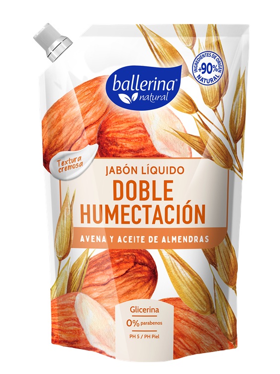 Jabón Ballerina Doypack Avena Almendras ( 2 x 750 ML ) 1