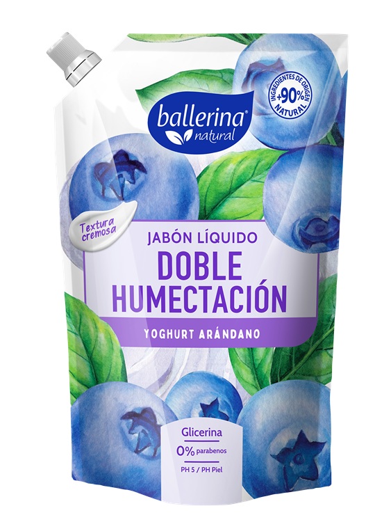 Jabón Ballerina Doypack Yoghurt Arándano ( 2 x 750 ML ) 1