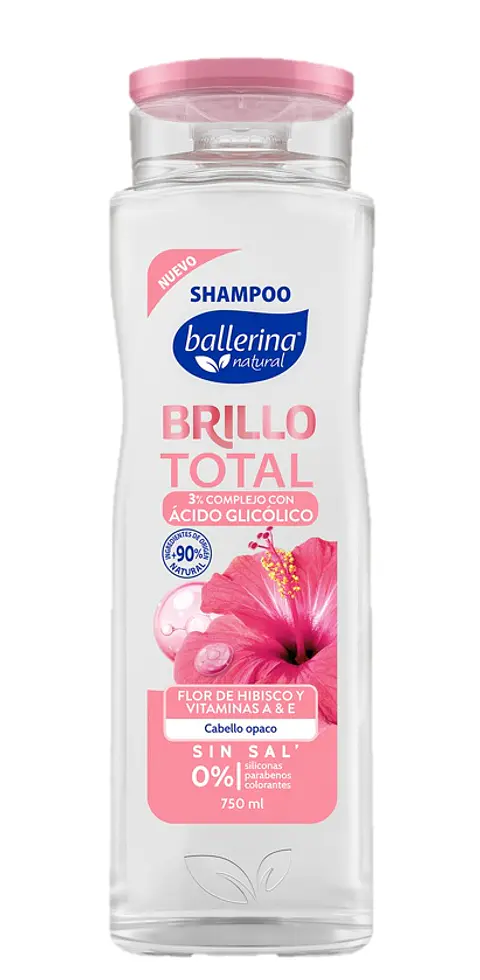 Shampoo Ballerina Brillo Total Botella ( 2 x 750 ML )