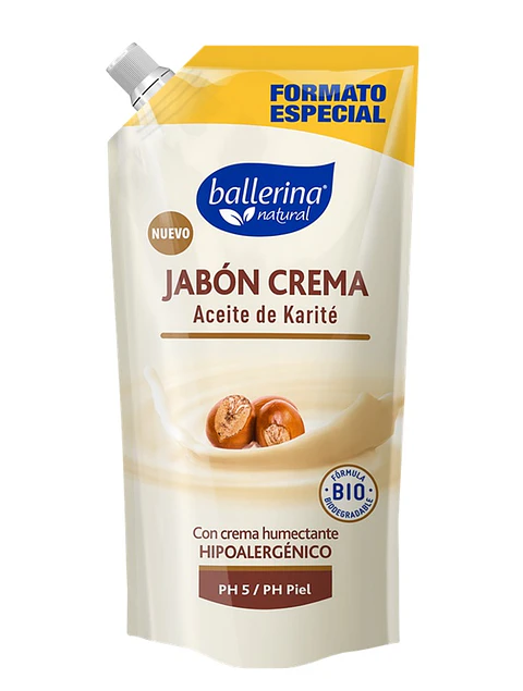 Jabón Crema Ballerina Doypack Karité ( 2 x 450 ML )