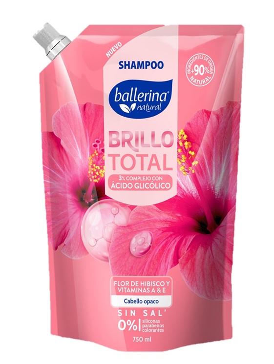 Shampoo Ballerina Brillo Total Doypack ( 2 x 750 ML ) 1