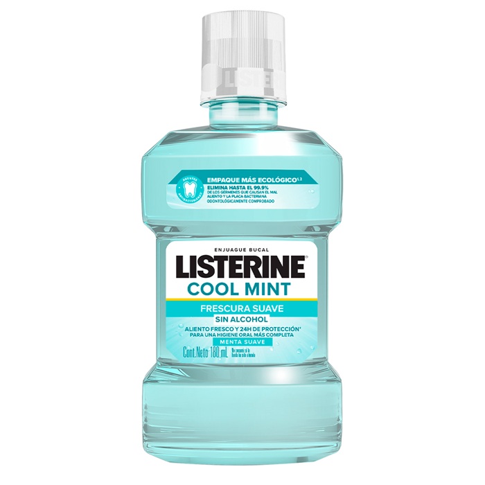 Enjuague Bucal Listerine Cool Mint sin Alcohol ( 3 x 180 ML ) 1