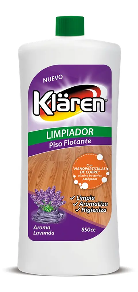 Limpiador Piso Flotante Lavanda Klaren ( 2 x 850 ML )