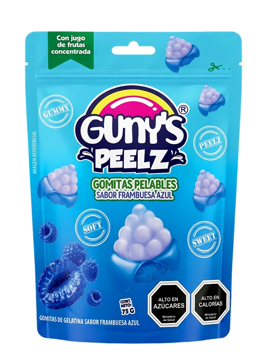Gomitas Pelables Frambuesa Gunys Peelz ( 12 x 75 G ) 1