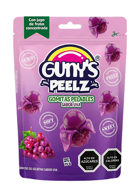 Gomitas Pelables Uva Gunys Peelz ( 12 x 75 G )