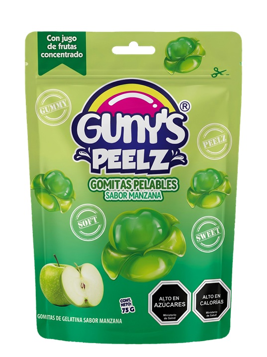 Gomitas Pelables Manzana Gunys Peelz ( 12 x 75 G ) 1