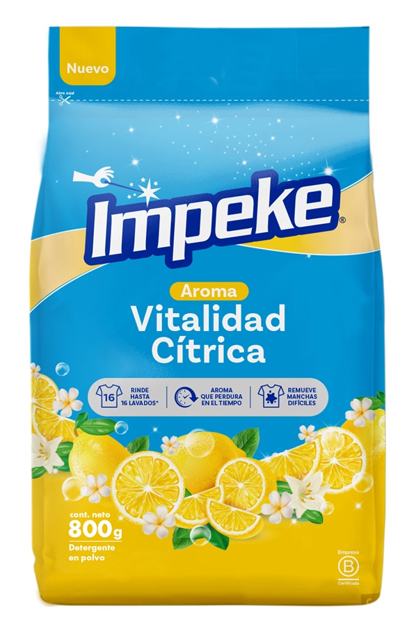 Detergente en Polvo Impeke Vitalidad Cítrica ( 2 x 800 G ) 1