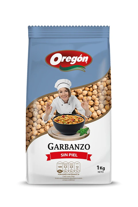 Garbanzo sin Piel Oregón ( 2 x 1 KG )