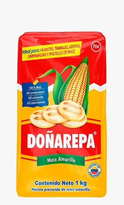 Harina de Maíz Amarilla Doñarepa ( 2 x 1 KG ) 1