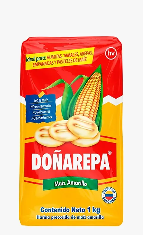 Harina de Maíz Amarilla Doñarepa ( 2 x 1 KG )