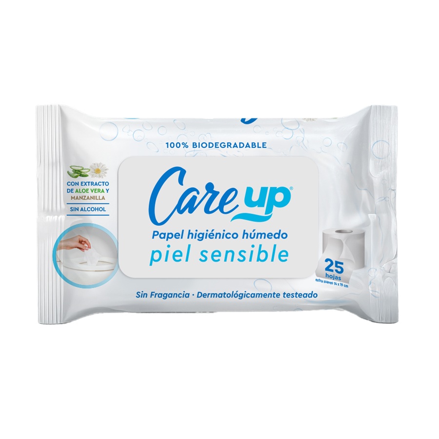 Papel Higiénico Húmedo Piel Sensible Care Up ( 4 x 25 UD ) 1